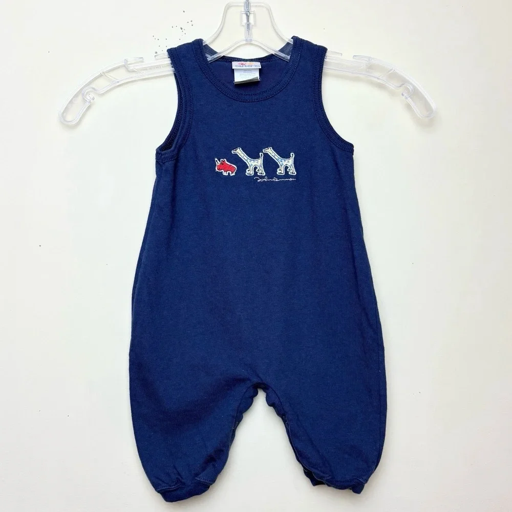 Vintage 1999 Carter's John Lennon Artwork Navy Romper, Size 3-6 Months